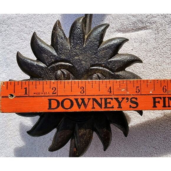 VTG Sun Face Haitian Candlestick Art Recycled Steel Drum Metal Wall 14" - Picture 6 of 13